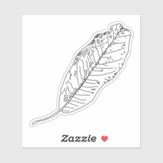 Sticker met één blad