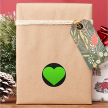 sticker met een groen hart