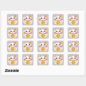 Sticker met gelukskat Maneki Neko (Vel)