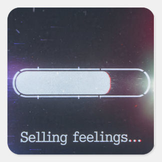 Sticker met glitch voortgangsbalk voor het verkope
