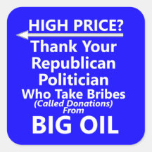 Sticker met grote oliepomp