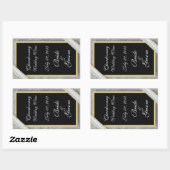 Sticker met het label "Black Gold and Diamonds Wed (Vel)