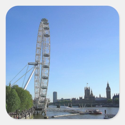 Sticker met het London Eye reuzenrad (Voorkant)
