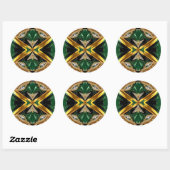 Sticker met Jamaicaanse kleuren Design (Vel)