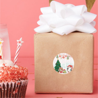 Sticker met kerstthema