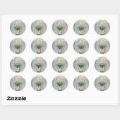 Sticker met landelijke trouwmonogram (Vel)