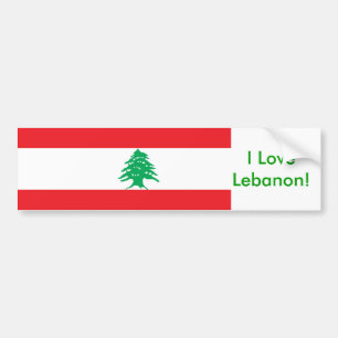 Sticker met Libanese vlag