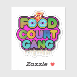 Sticker met logo van Food Court Gang