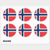 Sticker met Noorse vlag (Vel)