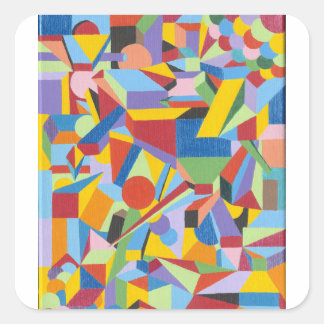 Sticker met Origineel Fine Art Schilderontwerp