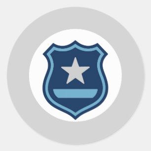 Sticker met politieembleem