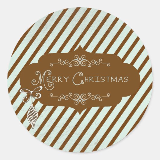 Sticker met prettige kerstdiagnostiek (Voorkant)