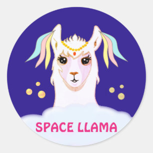 Sticker met ruimte lama