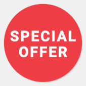 Sticker met speciale aanbieding | Promotionele ver (Voorkant)