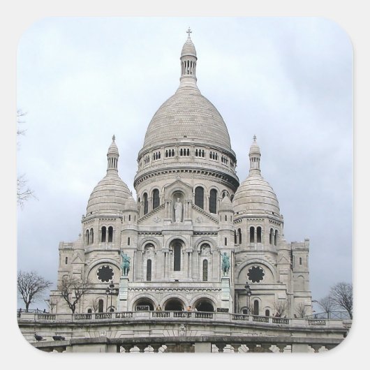 Sticker met uitzicht van Sacre Coeur de Paris (Voorkant)