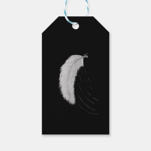 Sticker met veer cadeaulabel (Voorkant)