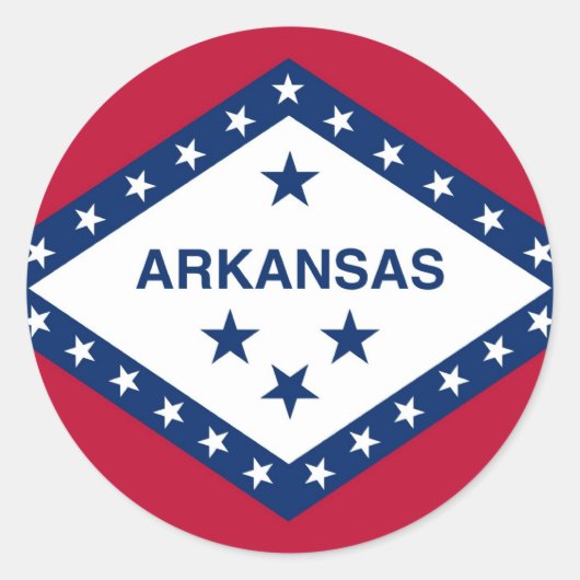 Sticker met vlag van Arkansas (Voorkant)