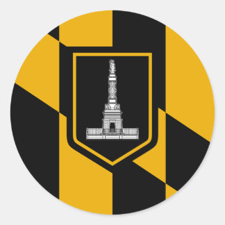 Sticker met vlag van Baltimore City, Maryland, VS
