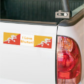 Sticker met vlag van Bhutan (Op Truck)