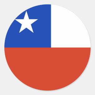 Sticker met vlag van Chili