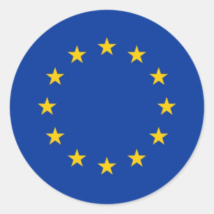 Sticker met vlag van de Europese Unie