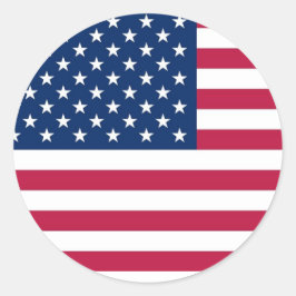 Sticker met Vlag van de VS