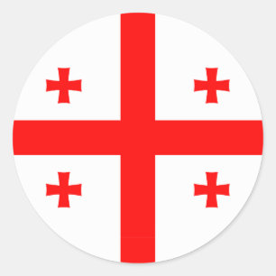 Sticker met vlag van Georgië