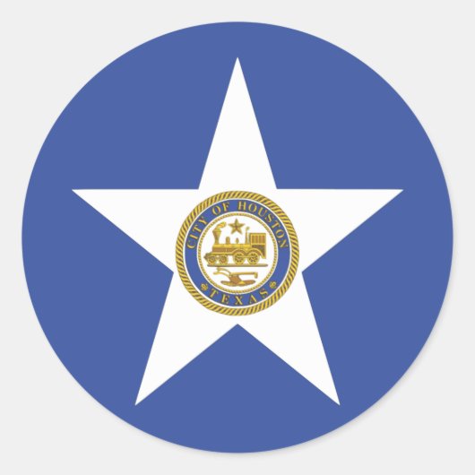 Sticker met vlag van Houston, Verenigde Staten (Voorkant)