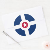 Sticker met vlag van Indianapolis, Verenigde State (Envelop)