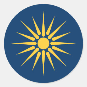 Sticker met vlag van Macedonië, Griekenland