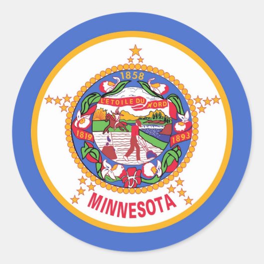 Sticker met vlag van Minnesota (Voorkant)
