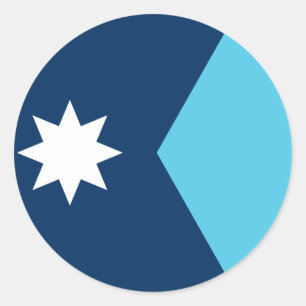 Sticker met vlag van Minnesota, VS