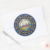 Sticker met vlag van New Hampshire (Envelop)