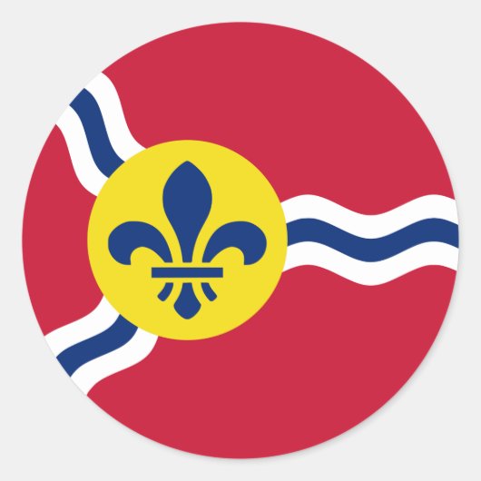 Sticker met vlag van St. Louis, Missouri (Voorkant)