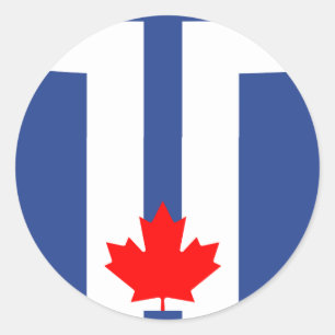 Sticker met vlag van Toronto, Canada