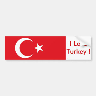 Sticker met vlag van Turkije