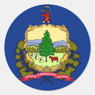 Sticker met Vlag van Vermont