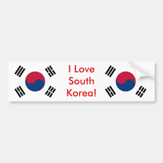 Sticker met vlag van Zuid-Korea (Voorkant)