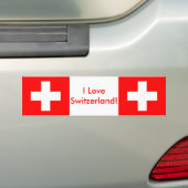 Sticker met vlag van Zwitserland (Op auto)