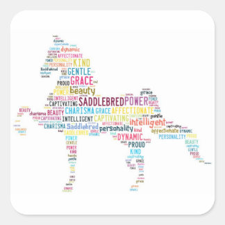 Sticker met zadelras