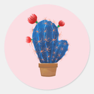 Sticker met zoete cactus