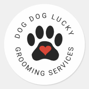 Sticker met zwarte poot