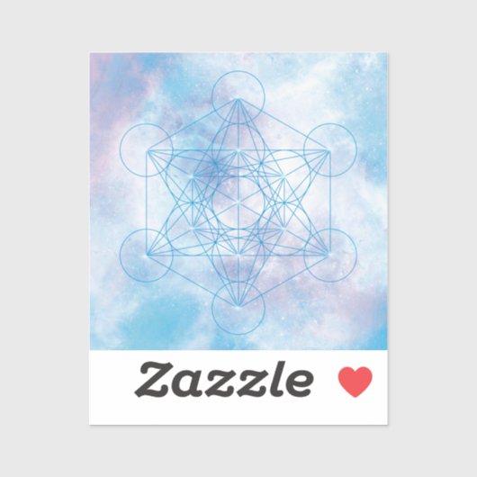 Sticker Metatron’s Cube Sacred Geometry (Feuille)