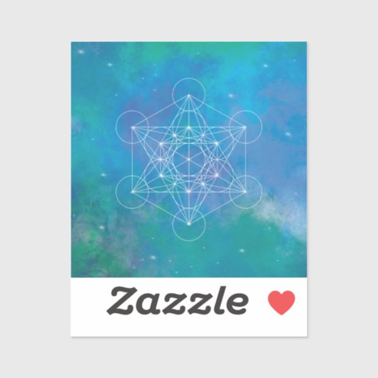 Sticker Metatron’s Cube Sacred Geometry (Feuille)