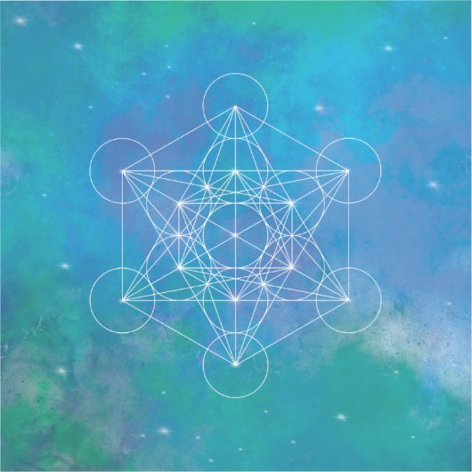 Sticker Metatron’s Cube Sacred Geometry (Recto)
