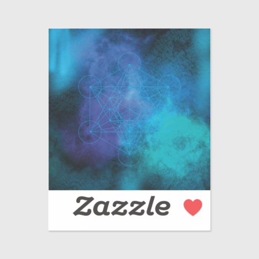 Sticker Metatron’s Cube Sacred Geometry (Feuille)