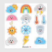Sticker Météo pour enfants (Feuille)