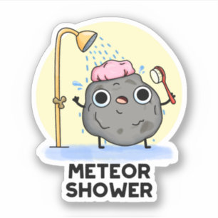 Sticker Meteor Douche Funny Science Pun