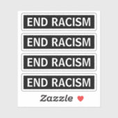 Sticker Mettre fin au racisme (Feuille)