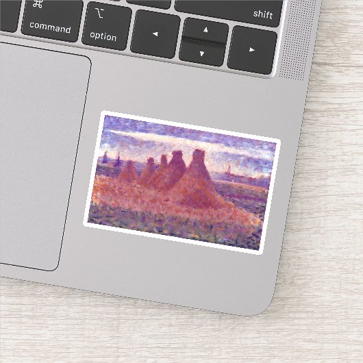 Sticker Meules de foin de Georges Seurat (Détail)